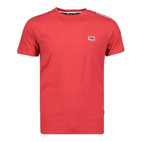 Geographical Norway Red Cotton T-Shirt