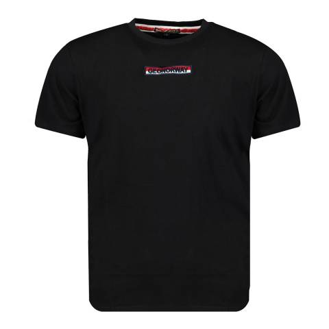 Geographical Norway Black Cotton Polo Shirt