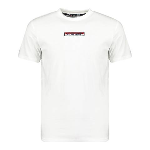 Geographical Norway White Cotton T-Shirt