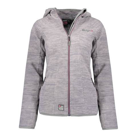 Geographical Norway Grey Hooded Polar Jacket