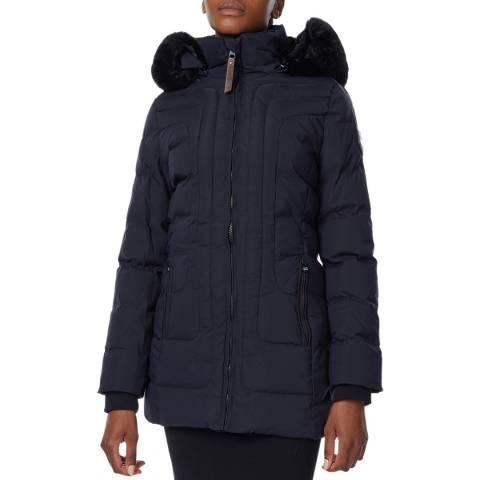 Geographical Norway Navy Removable Hooded Parka 