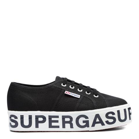 Superga Black 2790 Flatform Sneakers