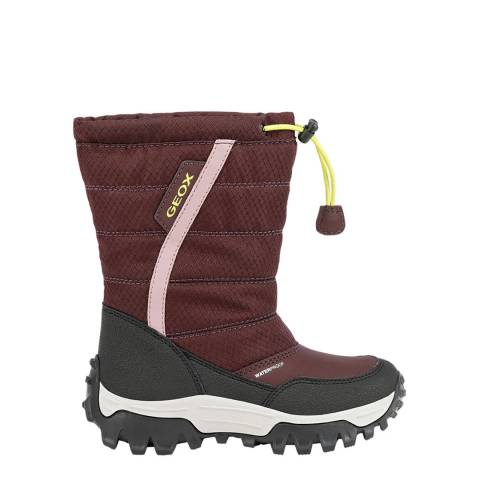 Geox Girl's Prune/Dark Pink Himalaya Waterproof Snow Boots