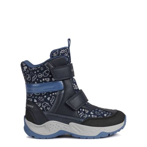 Geox Girl's Navy/Indigo Sentiero Waterproof Snow Boots