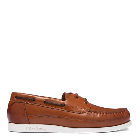 Oliver Sweeney Tan Orkney Leather Boat Shoe
