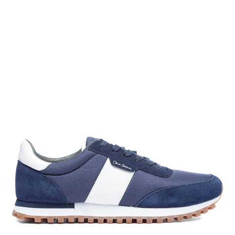 Oliver Sweeney Navy Stolford Suede/Nylon/Leather Sneakers
