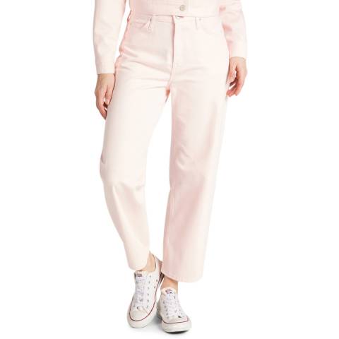 Lee Jeans Pink Wide Leg Cotton Trousers
