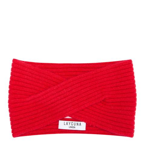 Laycuna London Red Cashmere Twist Headband