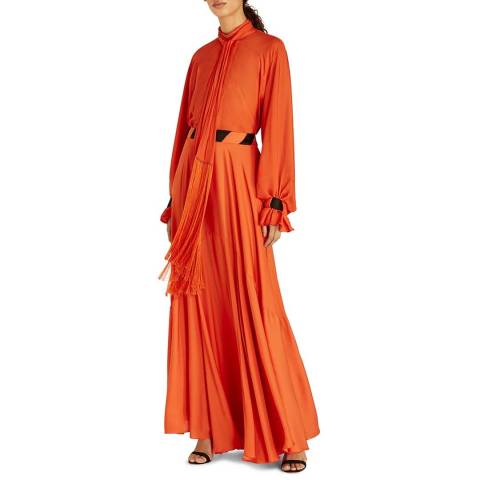 Amanda Wakeley Mid Orange Maxi Skirt