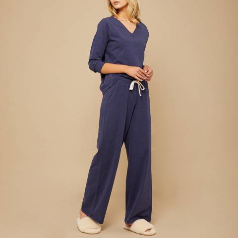 N°· Eleven Blue Marl Cotton Jersey Pyjama Set