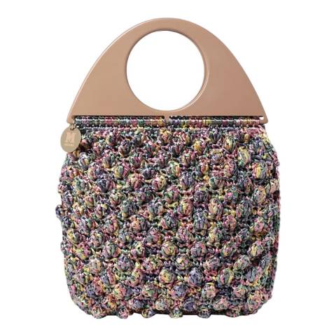 M Missoni Multi Bubble Stitch Raffia Bag