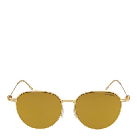 Montblanc Men's Gold Montblanc Sunglasses 54mm