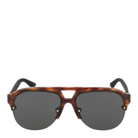 Gucci Men's Havana/Black/Grey Gucci Sunglasses 59mm