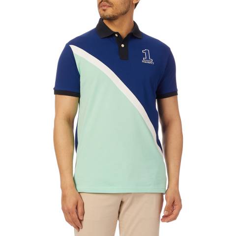 Hackett London Blue Diagonal Polo Shirt