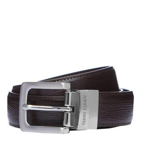Gianni Feraud Brown Jen Grain Leather Belt