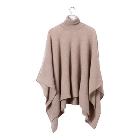 Laycuna London Taupe Cashmere Poncho