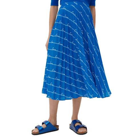 Chinti and Parker Royal Blue Pleated Skirt
