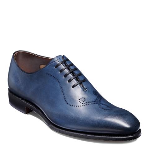 Hand Painted Navy Leather Schumann Oxford Shoes - BrandAlley