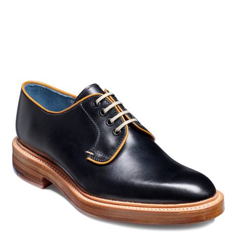 Barker Wide Fit Black and Cedar Leather Turing Derby Shoes