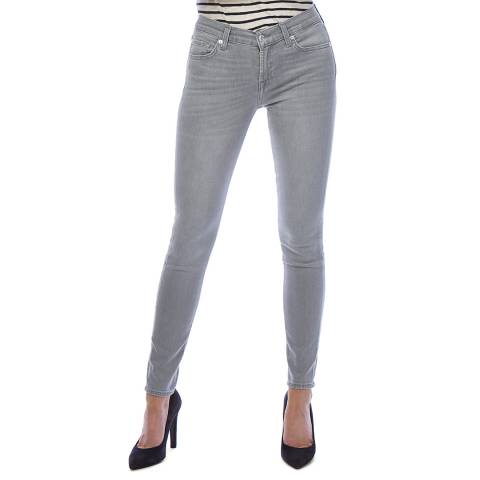 7 For All Mankind Grey The Skinny Stretch Jeans