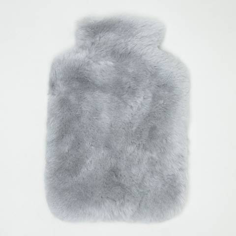 N°· Eleven Grey Shearling Hot Water Bottle Cover