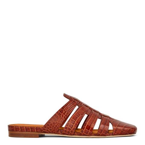Malone Souliers Cognac Diana Leather Mules