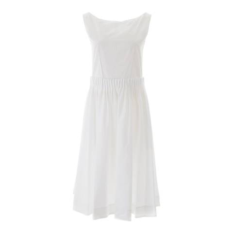 Marni White Lily Cotton Midi Dress
