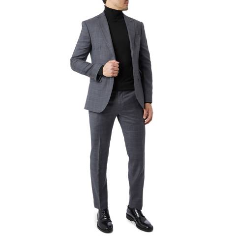 Ted Baker Charcoal Fenceto Check 2Pc Wool Suit