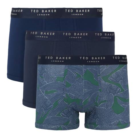 Ted Baker Forest Biome Cinamun/Sky Captain/Insignia Blue 3-Pack Cotton Trunk