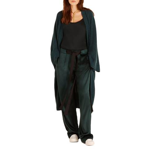 Amanda Wakeley Dark Green Kimono Cashmere Cardigan