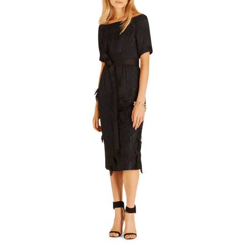 Amanda Wakeley Midnight/Multi Fitted Silk Dress