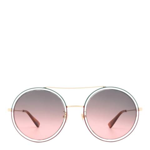 Gucci Women's Pink/Green Sunglasses 56mm
