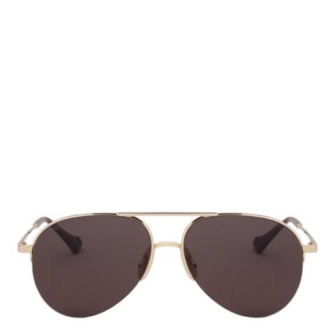 Gucci Men's Brown/Gold Sunglasses 58mm