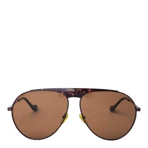 Gucci Men's Brown Sunglasses 65mm