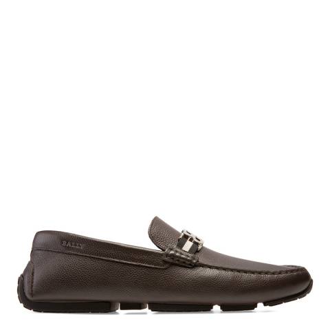 BALLY Brown Leather Pisan Driving Shoes