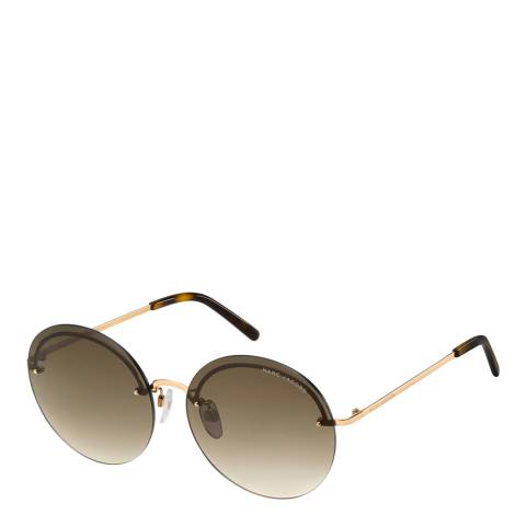 Marc Jacobs Gold Round Rimless Sunglasses