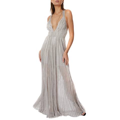Amanda Wakeley Silver V Maxi Length Dress