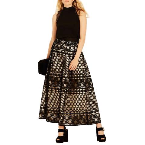 Amanda Wakeley Black Long Lace Skirt