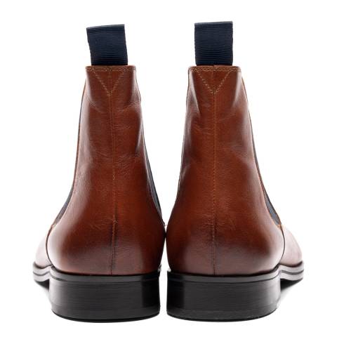 Cognac Leather Chelsea Boots - BrandAlley