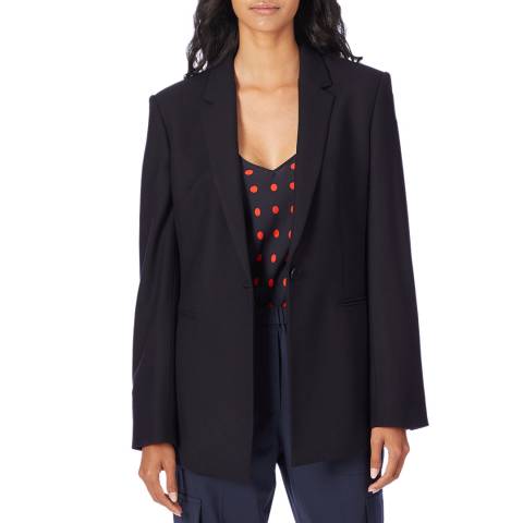 Theory Navy Power Wool Blend Jacket
