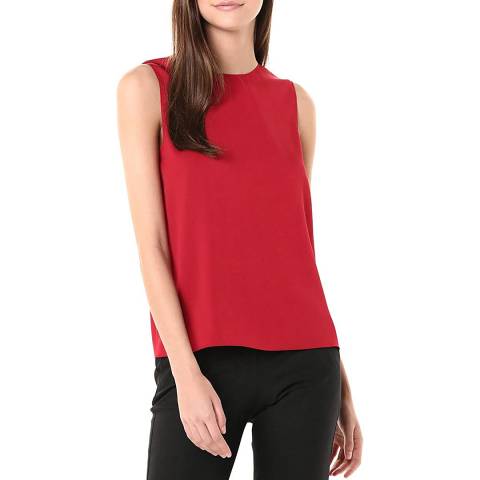 Theory Red Silk Blend Core Vest