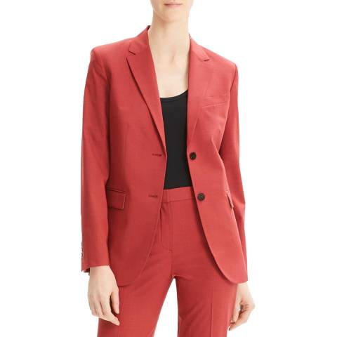 Theory Red Classic Wool Blend Blazer