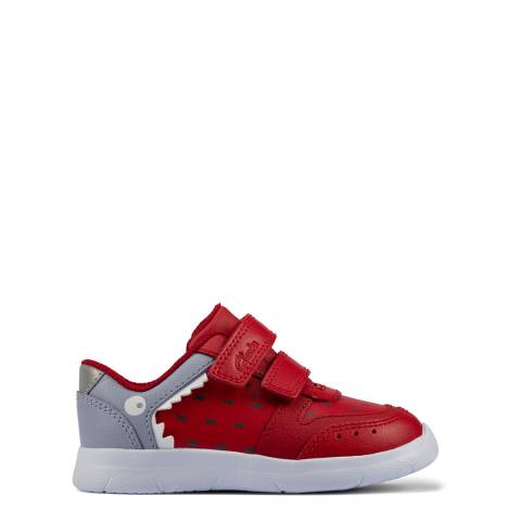 Clarks Toddler Boy's Red Ath Scale Leather Shoes