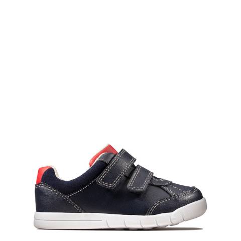 Clarks Toddler Boy's Navy Emery Sky Leather Shoes