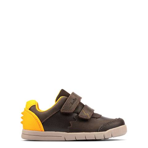 Clarks Toddler Boy's Brown Rex Quest Leather Shoes