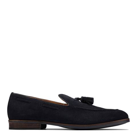 Clarks Navy Suede CitiStride Loafers