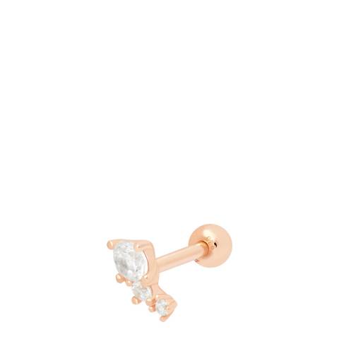 Astrid & Miyu Rose Gold Crystal & Double Stone Barbell