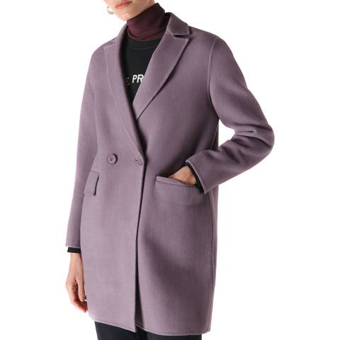 WHISTLES Lilac Double Faced Wool Coat