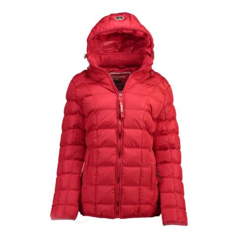 Canadian Peak Red Padded Hooded Lightweight Jacket 
