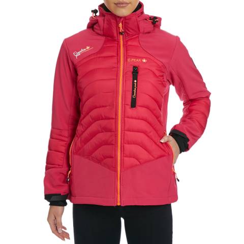 Canadian Peak Pink Softshell Hooded Lightweight Jacket